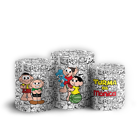 Capas Trio Cilindro Sublimado Vest Facil - Turma da Monica