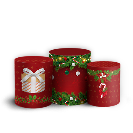 Capas Trio Cilindro Sublimado Vest Facil - Natal