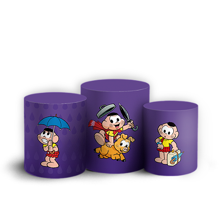 Capas Trio Cilindro Sublimado Vest Facil - Cascão Turma da Monica