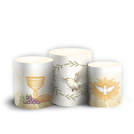 Capas Trio Cilindro Sublimado Vest Facil - Religioso Eucaristia