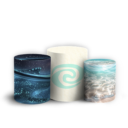 Capas Trio Cilindro Sublimado Vest Facil - Moana