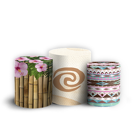 Capas Trio Cilindro Sublimado Vest Facil - Moana