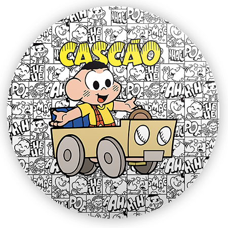 Capa Painel Redondo Sublimado - Cascão Turma da Monica