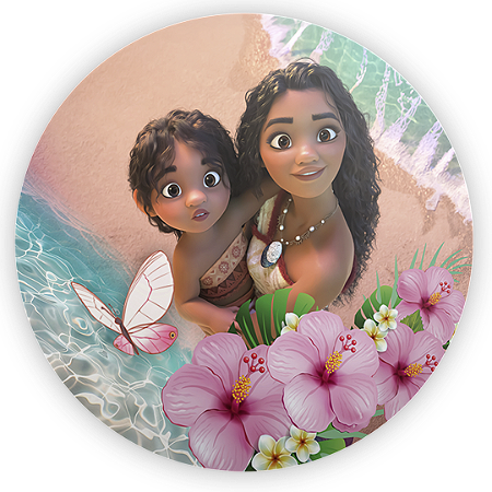 Capa Painel Redondo Sublimado - Moana