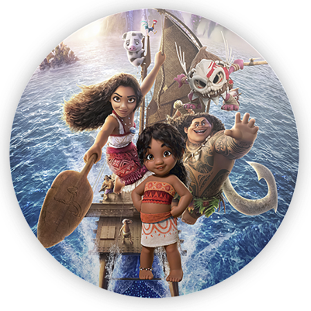 Capa Painel Redondo Sublimado - Moana