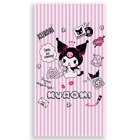 Capa Faixa Lateral Sublimado - Kuromi Rosa