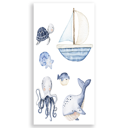 Capa Faixa Lateral Sublimado - Fundo Do Mar