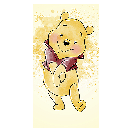 Capa Faixa Lateral Sublimado - Ursinho Pooh Aquarela