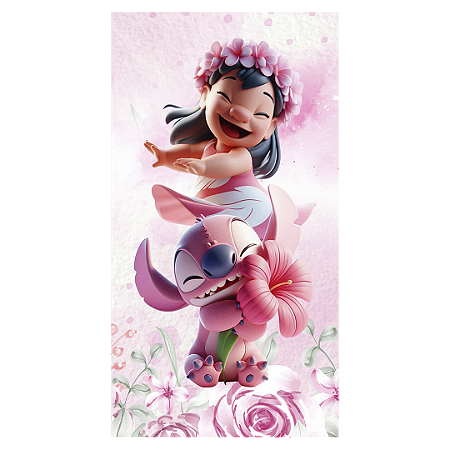 Capa Faixa Lateral Sublimado - Stitch Rosa