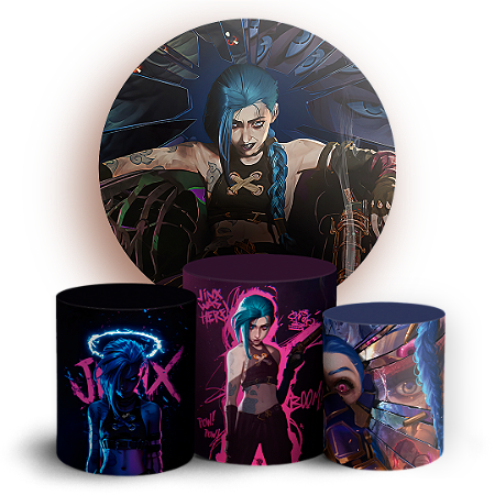 Capas Painel Redondo e Trio Cilindro Sublimado - Arcane