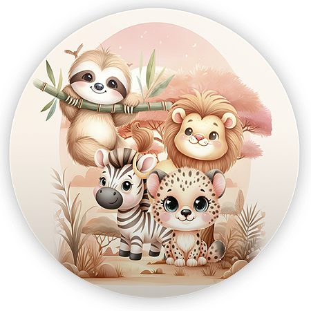 Capa Painel Redondo Sublimado - Safari
