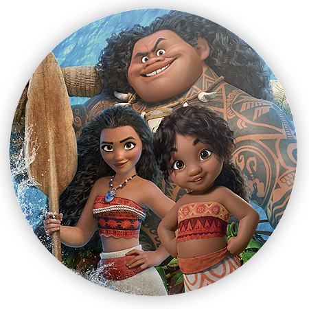Capa Painel Redondo Sublimado - Moana