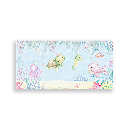 Capa Painel Retangular Sublimado - Fundo Do Mar