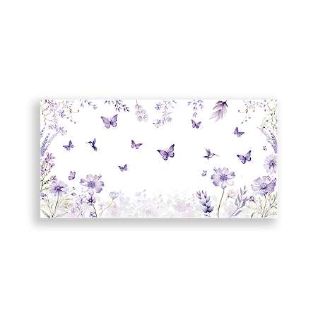 Capa Painel Retangular Sublimado - Floral Jardim Borboleta