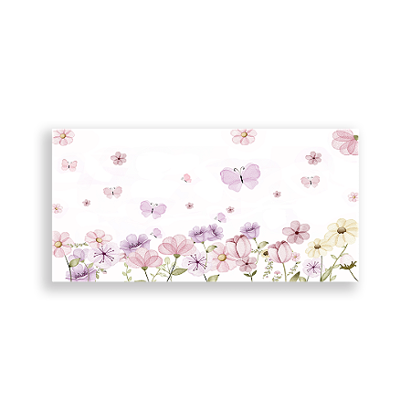 Capa Painel Retangular Sublimado - Floral Jardim Borboleta