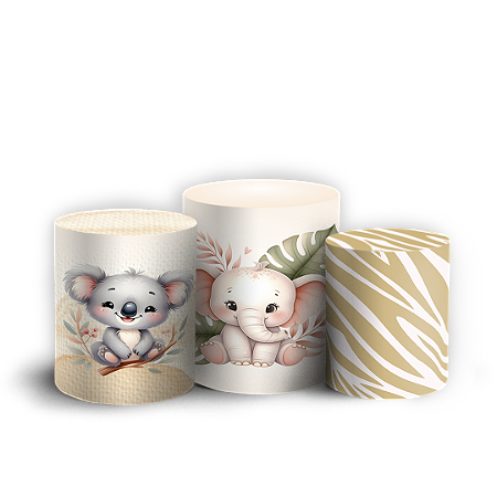 Capas Trio Cilindro Sublimado Vest Facil - Safari