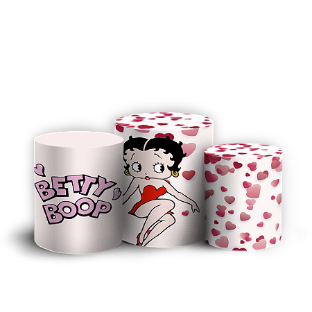 Capas Trio Cilindro Sublimado Vest Facil - Betty Boop