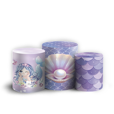 Capas Trio Cilindro Sublimado Vest Facil - Sereia