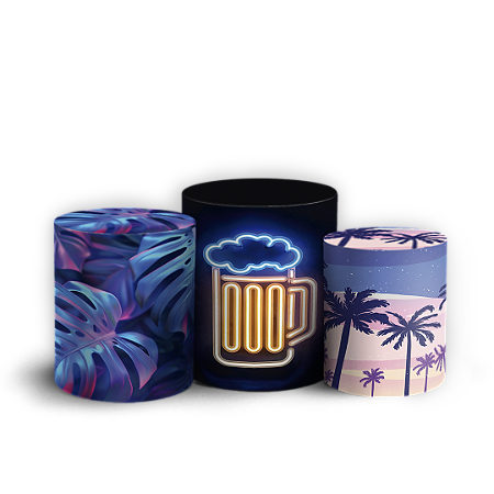 Capas Trio Cilindro Sublimado Vest Facil - Resenha Tropical