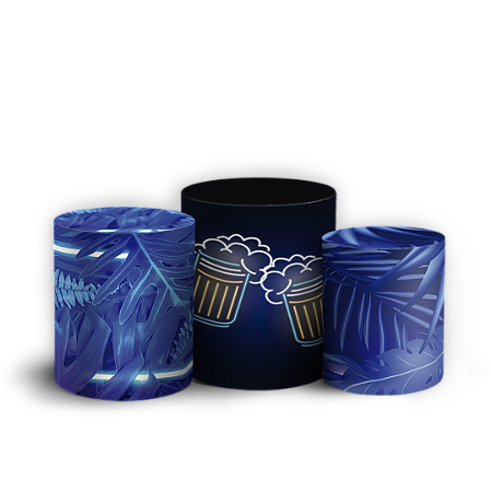 Capas Trio Cilindro Sublimado Vest Facil - Resenha Tropical