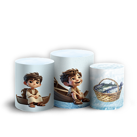 Capas Trio Cilindro Sublimado Vest Facil - Religioso Tu Es Pedro