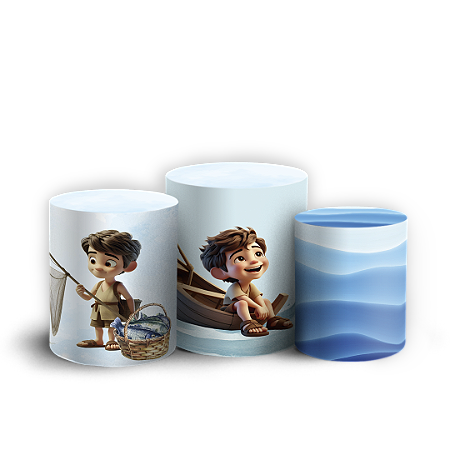 Capas Trio Cilindro Sublimado Vest Facil - Religioso Tu Es Pedro