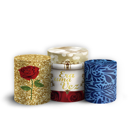 Capas Trio Cilindro Sublimado Vest Facil - Bela