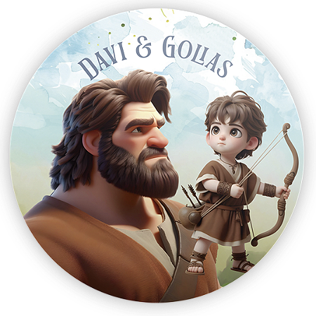 Mini Painel - Religioso Davi E Golias - Sublimado 3D