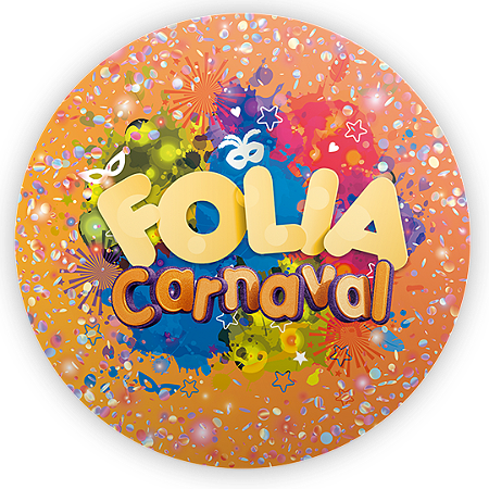 Painel Redondo - Carnaval - Sublimado 3D