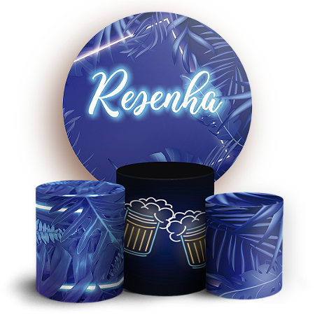 Capas Painel Redondo e Trio Cilindro Sublimado - Resenha Tropical