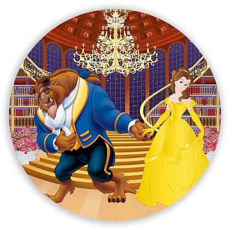 Capa Mini Painel Sublimado - A Bela e a Fera