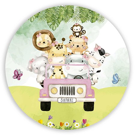 Mini Painel - Animais Safari - Sublimado 3D