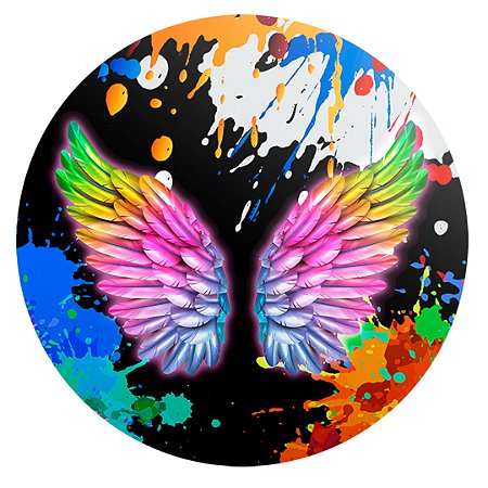 Capa Mini Painel Sublimado - Asas NeonGrunge