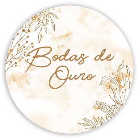 Capa Mini Painel Sublimado - Bodas de Ouro