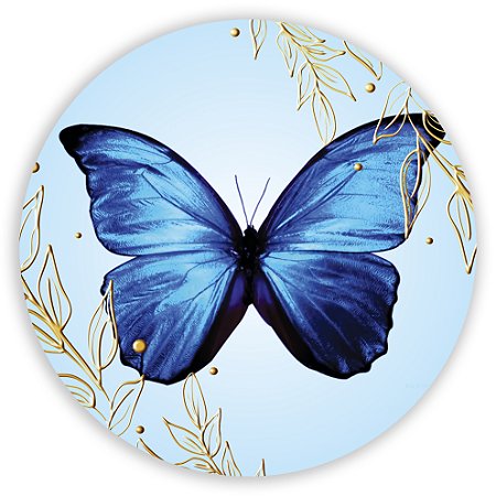 Mini Painel - Borboleta azul - Sublimado 3D