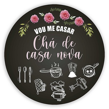 Capa Mini Painel Sublimado - Cha de Casa Nova