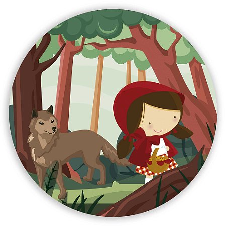 Capa Mini Painel Sublimado - Chapeuzinho Vermelho