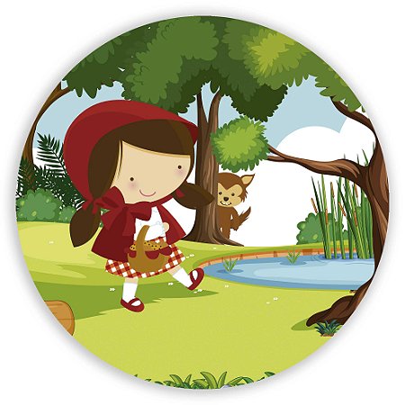 Capa Mini Painel Sublimado - Chapeuzinho Vermelho