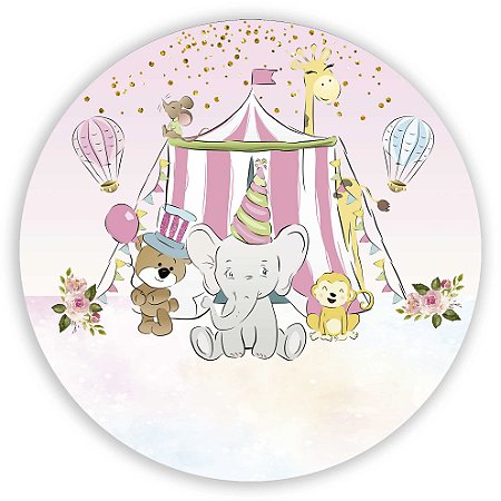 Mini Painel - Circo Animais - Sublimado 3D