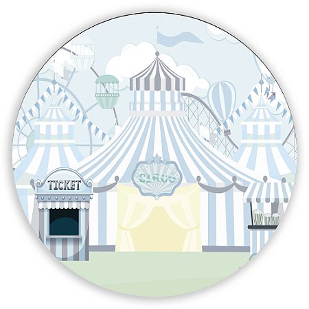 Mini Painel - Circo Azul - Sublimado 3D