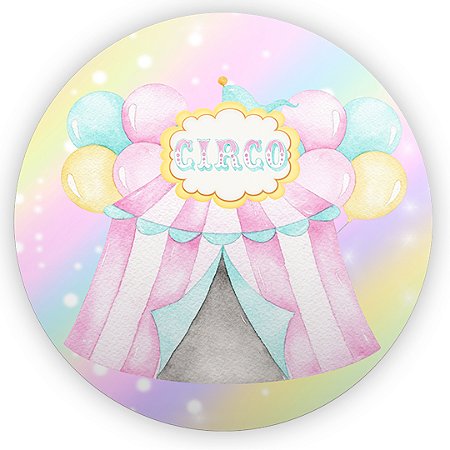 Mini Painel - Circo Rosa - Sublimado 3D