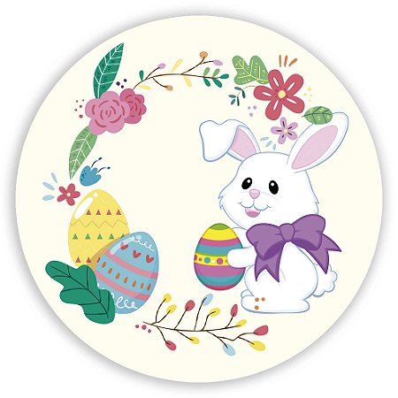 Capa Mini Painel Sublimado - Coelho da Pascoa