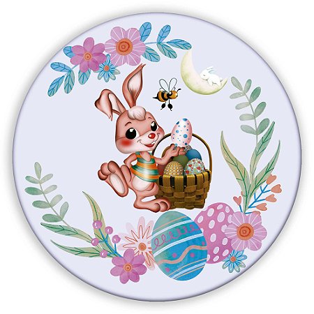 Capa Mini Painel Sublimado - Coelho da Pascoa