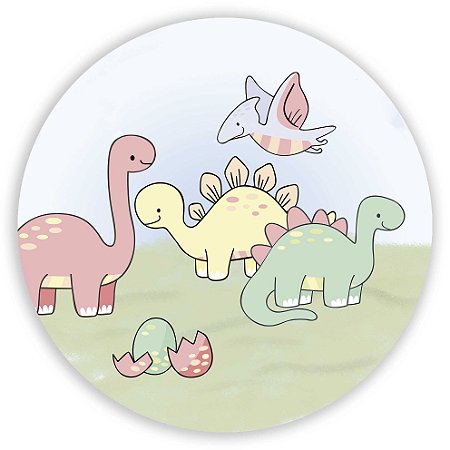 Mini Painel - Dinossauro Cute - Sublimado 3D