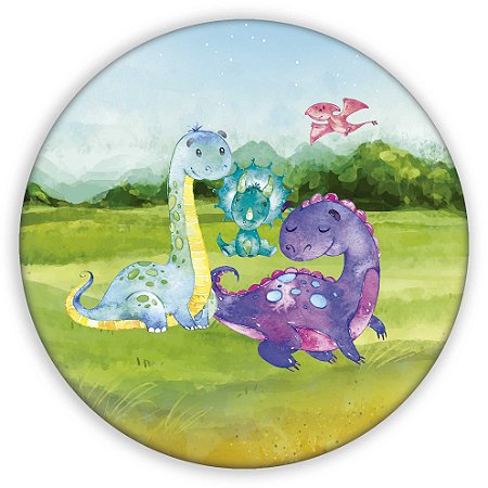 Mini Painel - Dinossauro Cute - Sublimado 3D
