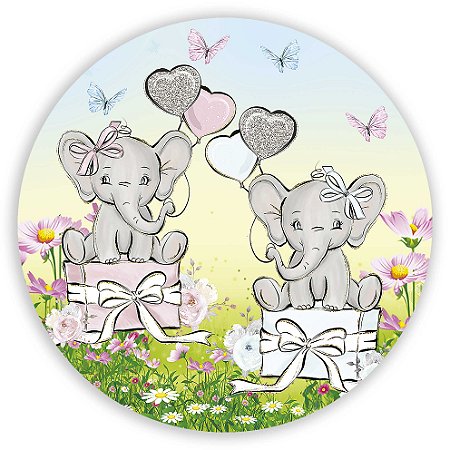 Mini Painel - Elefante Revelação - Sublimado 3D