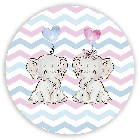 Mini Painel - Elefante Revelação - Sublimado 3D