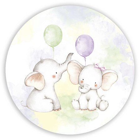 Mini Painel - Elefante Revelação - Sublimado 3D