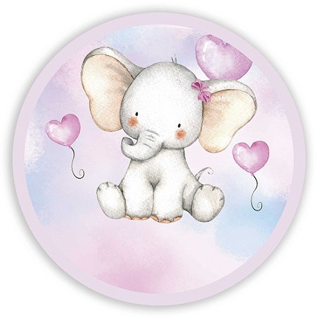 Mini Painel - Elefante Rosa - Sublimado 3D
