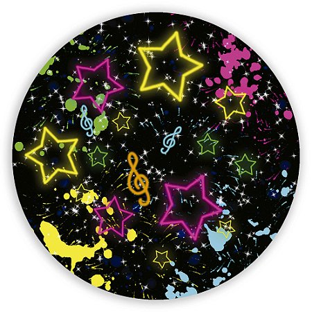 Mini Painel - Estrelas Neon Grunge - Sublimado 3D